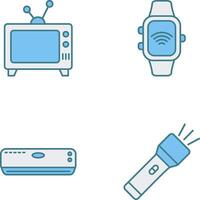 Television and Smart Watch Icon vector