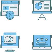 Content and Pie Chart Icon vector