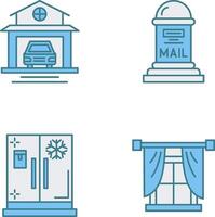 Garage and Mail Box Icon vector