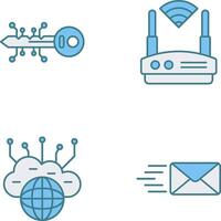 Key and WIFI Icon vector