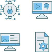 Data Security and Content Production Icon vector