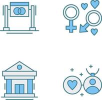 Wedding and Genders Icon vector