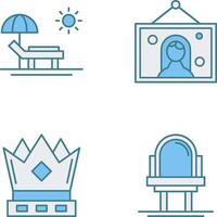 Hammock and Wedding Photo Icon vector