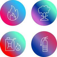 flame and bomb blast Icon vector