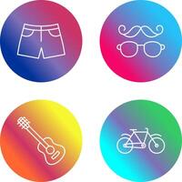 hipster estilo y pantalones cortos icono vector