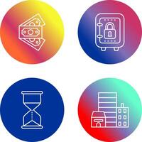 Money and Safe Box Icon vector