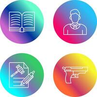 Book and Judge Icon vector