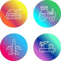 Tank and Tractor Icon vector