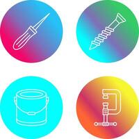 Awl and Screw Icon vector