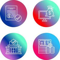 Paid and Online Loan Icon vector
