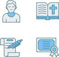 bible and Conict Icon vector