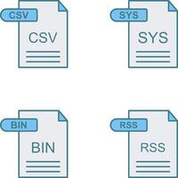 CSV and SYS Icon vector