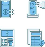 Deposit and Transfer Icon vector