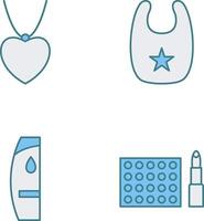 Locket and Bib Icon vector