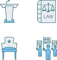 Podium and Law Icon vector