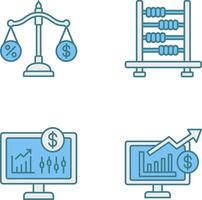 Scale and Abacus Icon vector