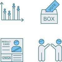 Giing Vote and Candidate and Graph Icon vector