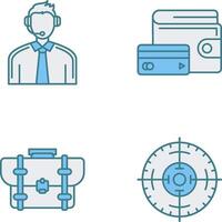 Customer Support and Wallet Icon vector