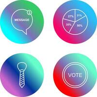 Message Bubbles and Pie Chart Icon vector