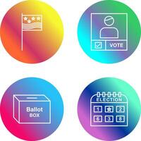 Flags and Candidate Banner Icon vector