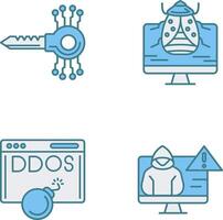 Key Code and Malware Icon vector