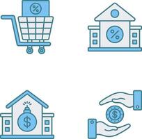 Shopping Tax and estate Icon vector