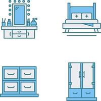 vendaje mesa y cama icono vector