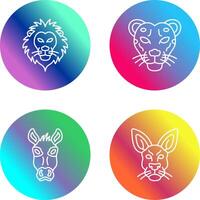 Lion and Cheetah Icon vector