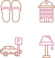 Slippers and Hotel Icon vector