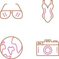 Sun Glasses and Swim Icon vector