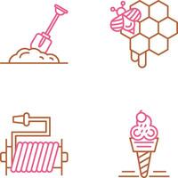 Digging and Honeycomb Icon vector