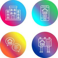 Apartment and Application Icon vector