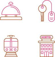 Room key and Desk Bell Icon vector