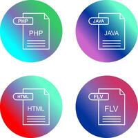PHP and Java Icon vector