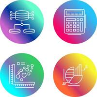 Structured Data and Calculator Icon vector