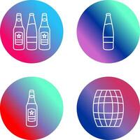 cerveza botellas y alcohol icono vector