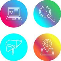 Laptop and Analytics Icon vector