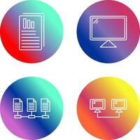 Reports and Computer Icon vector