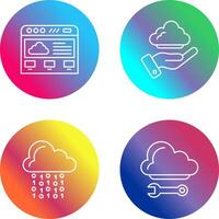 Cloud Comuting and Support Icon vector