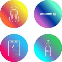 Toothbrush and Hair Icon vector