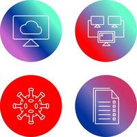 Cloud Systems and Connected Icon vector