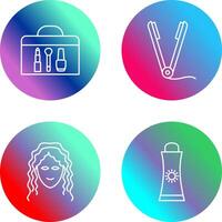 Cosmetics and Straightener Icon vector