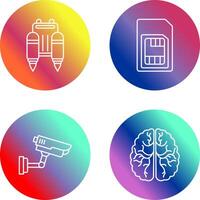 Jetpack and Sim Card Icon vector