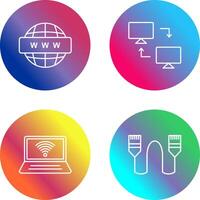 Sharing Systems and World Wide Icon vector