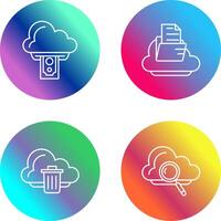 nube informática y nube icono vector