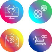 Stop and Setting Icon vector