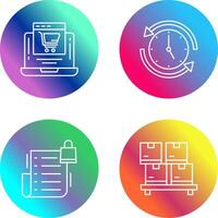 Add to Cart and Run time Icon vector