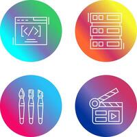 Web Coding ND Server Icon vector