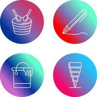 Drum and Pen Icon vector