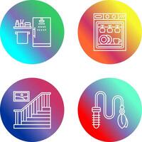 Shower and Dishwasher Icon vector